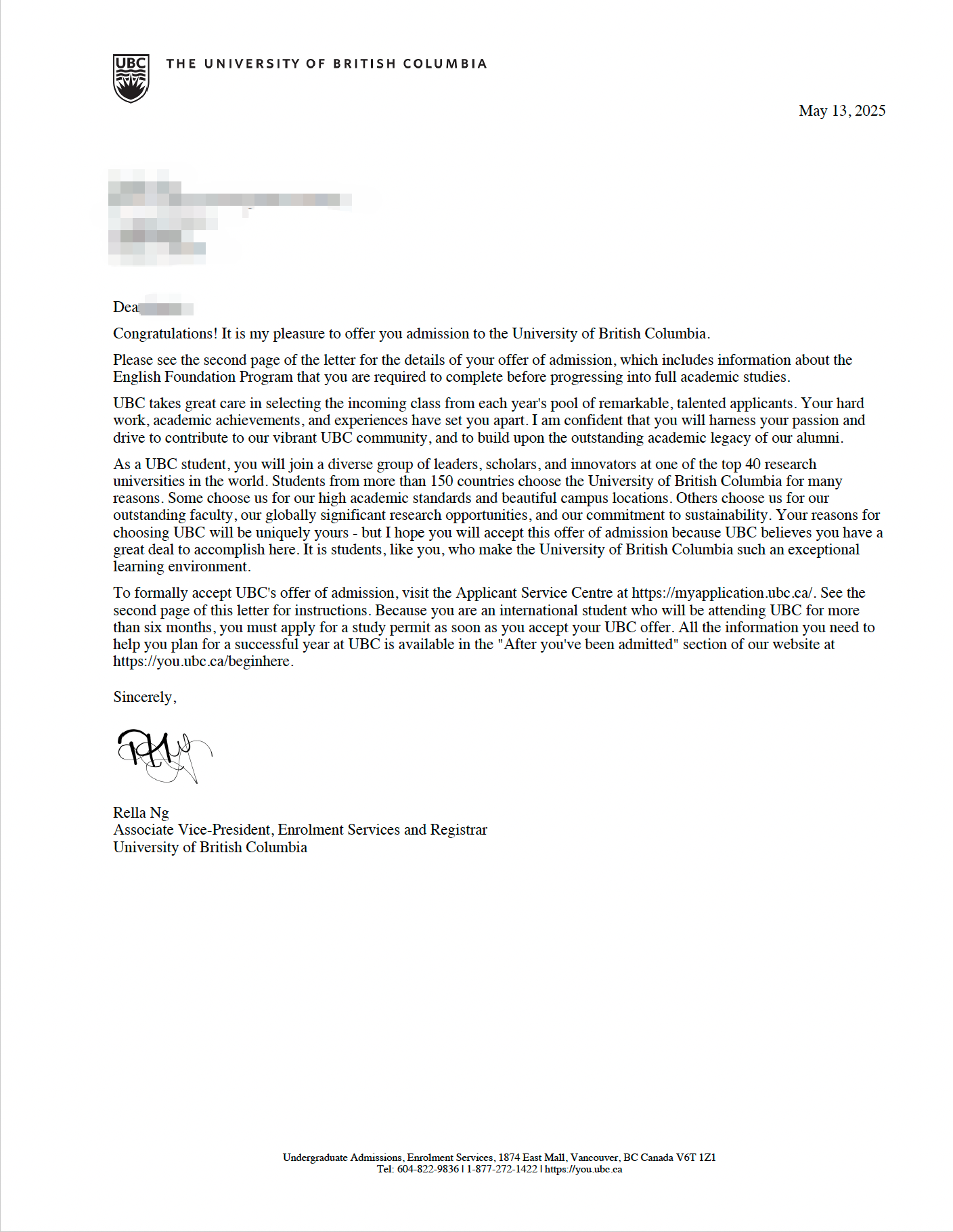 Acceptance Letter - Waterloo