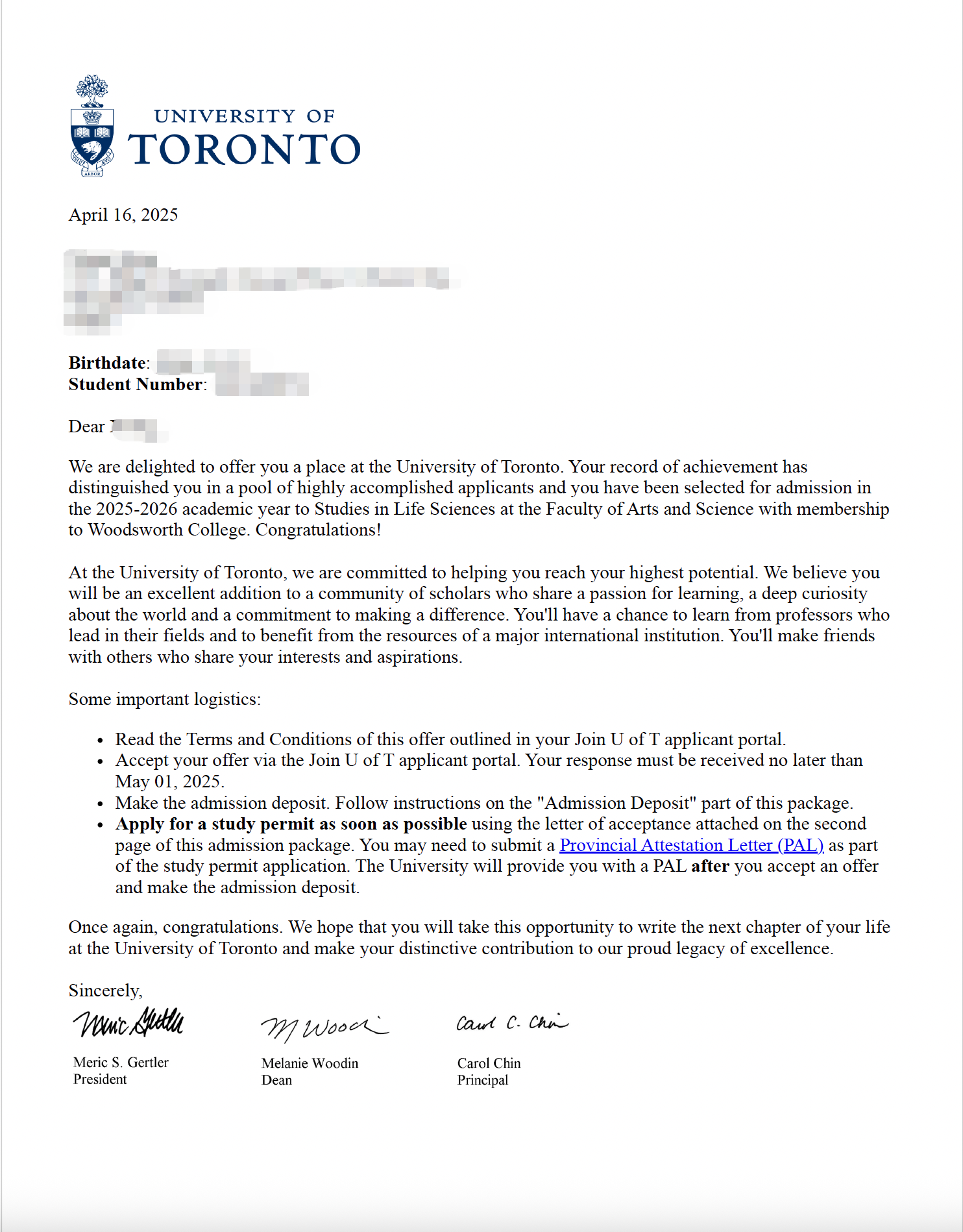 Acceptance Letter - Waterloo