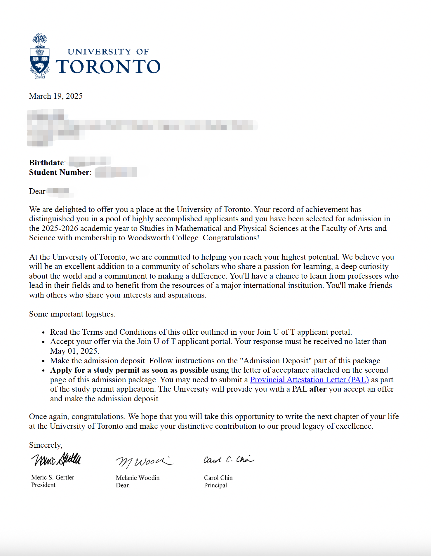 Acceptance Letter - Waterloo