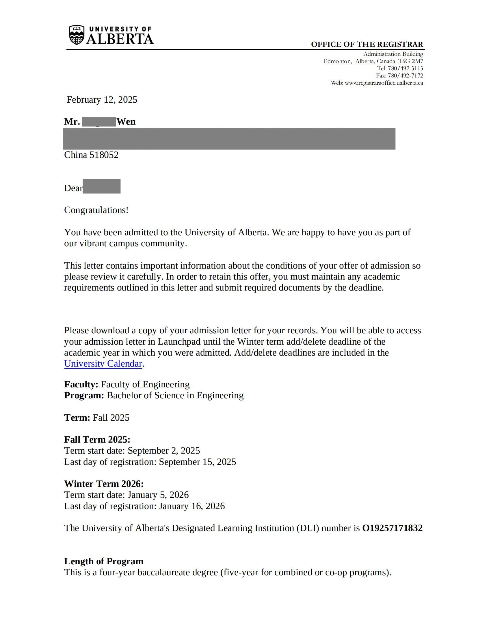 Acceptance Letter - Waterloo